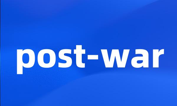 post-war