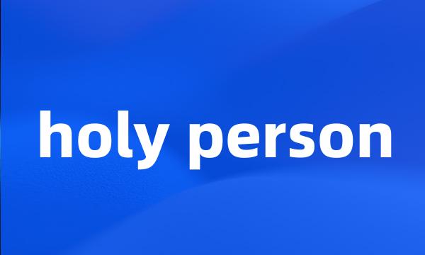 holy person