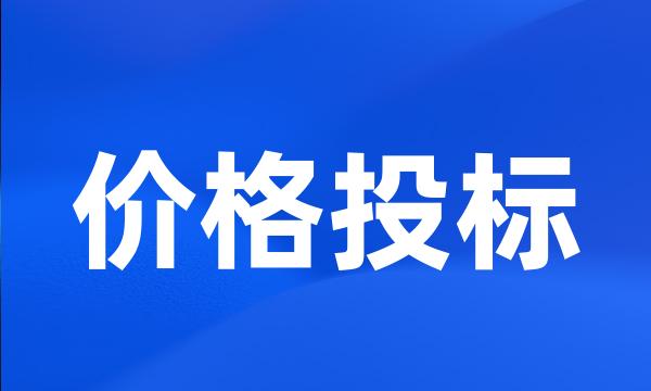 价格投标