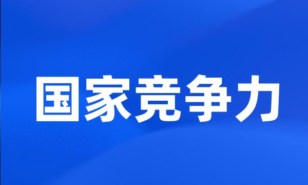 国家竞争力