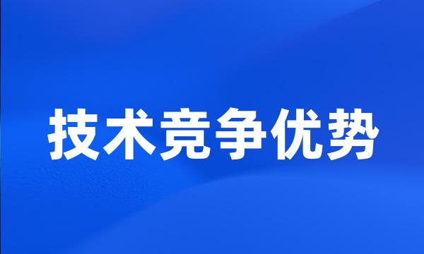 技术竞争优势