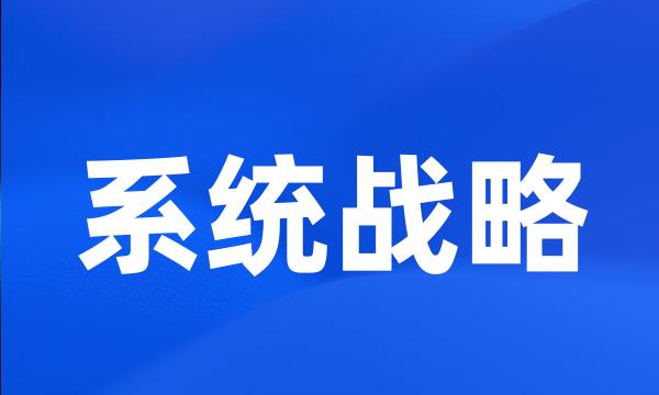 系统战略