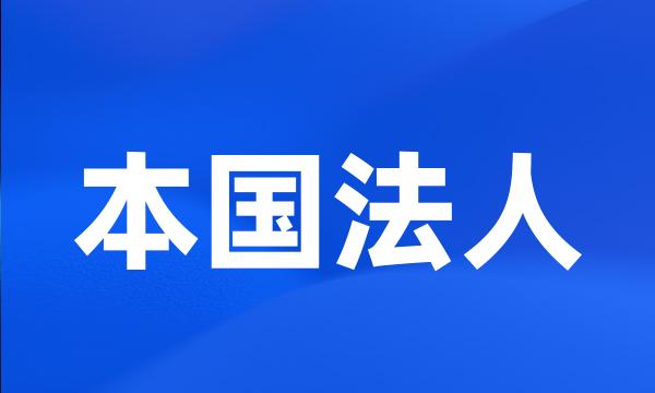 本国法人