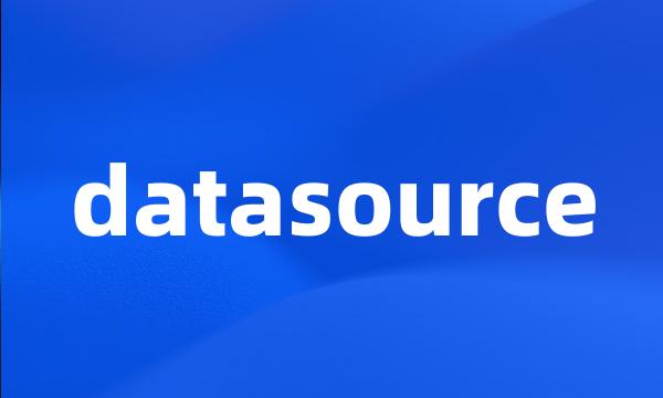 datasource