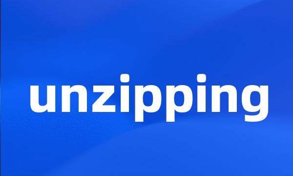 unzipping