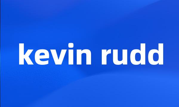 kevin rudd