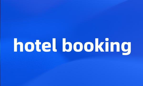 hotel booking