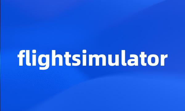 flightsimulator