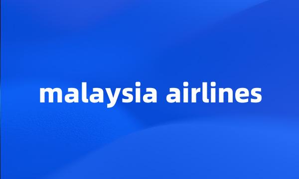 malaysia airlines