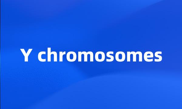 Y chromosomes