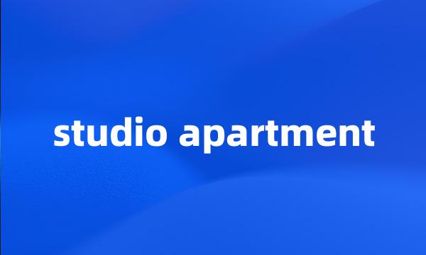 studio apartment