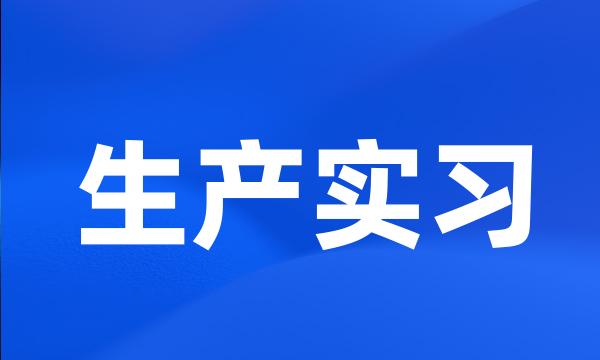 生产实习