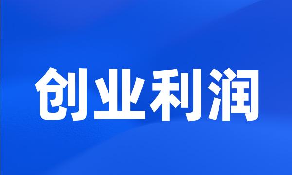 创业利润