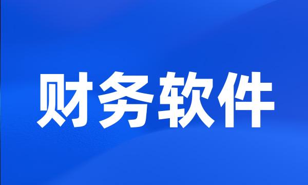 财务软件