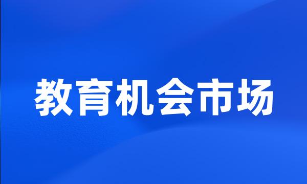 教育机会市场