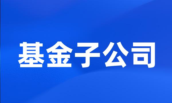 基金子公司