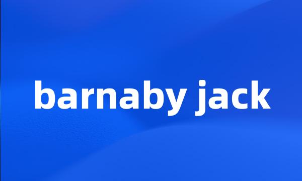 barnaby jack