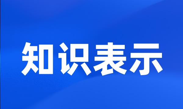 知识表示