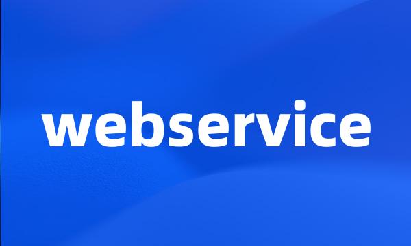 webservice