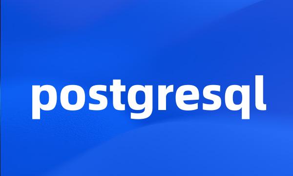 postgresql