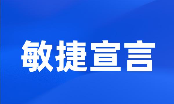 敏捷宣言