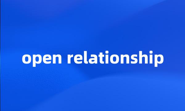 open relationship