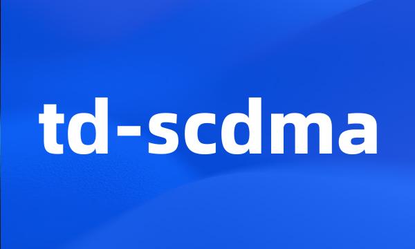 td-scdma