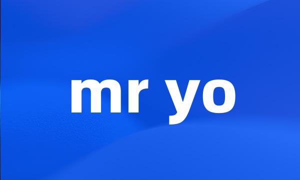 mr yo