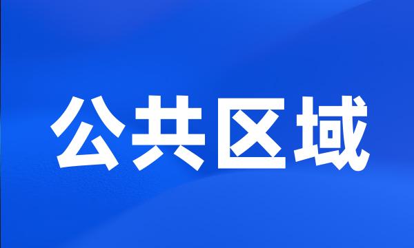 公共区域