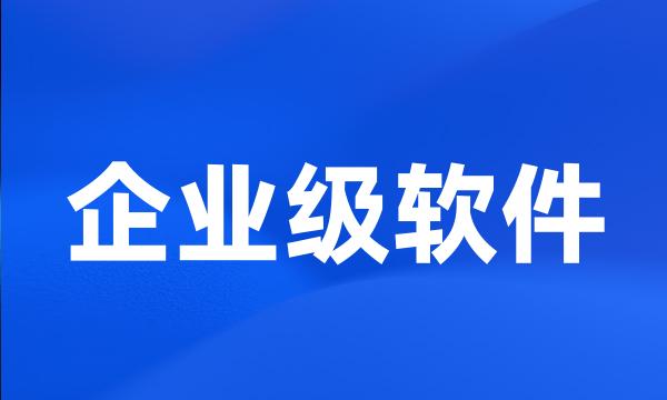 企业级软件