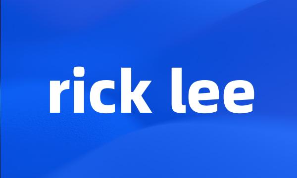 rick lee