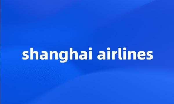 shanghai airlines