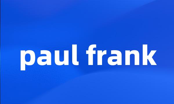 paul frank