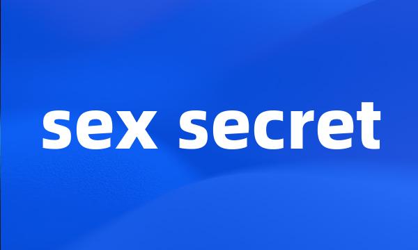 sex secret