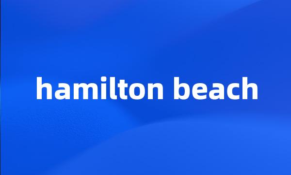 hamilton beach