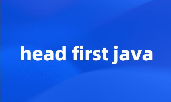 head first java