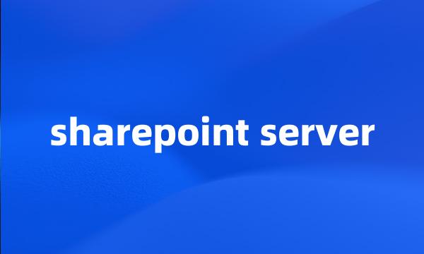 sharepoint server