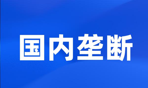 国内垄断