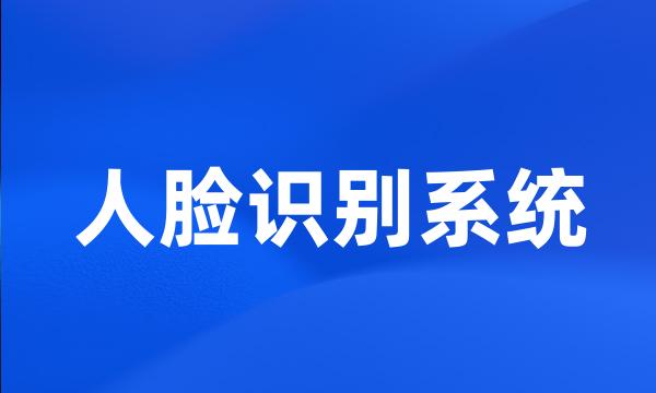 人脸识别系统