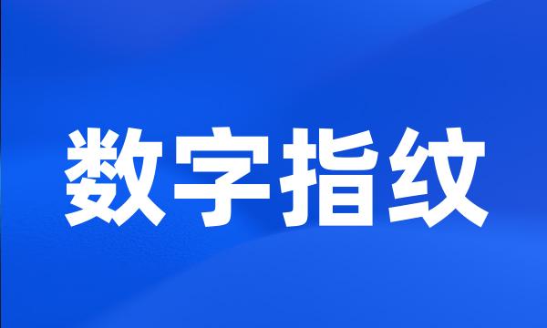 数字指纹