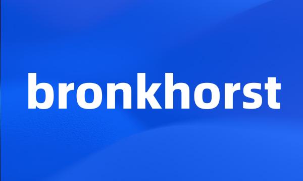 bronkhorst