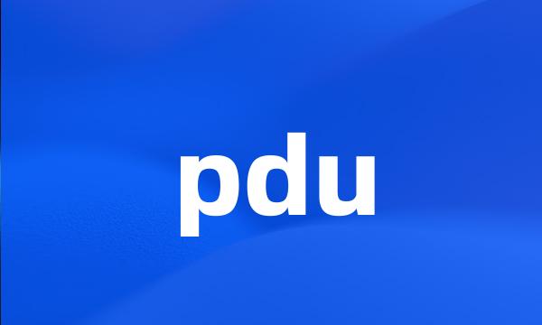 pdu