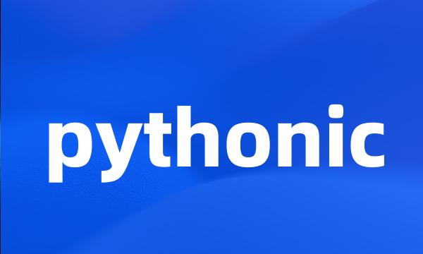 pythonic