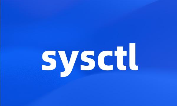 sysctl