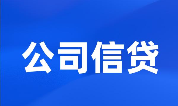 公司信贷