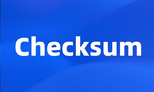 Checksum