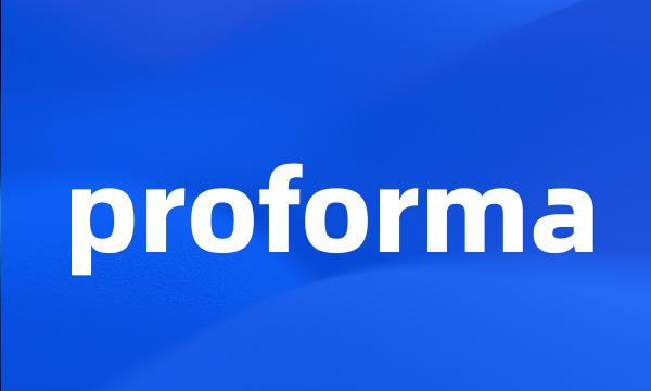 proforma