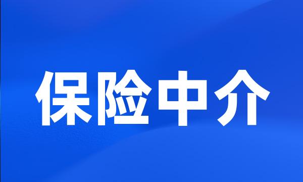 保险中介