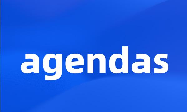 agendas