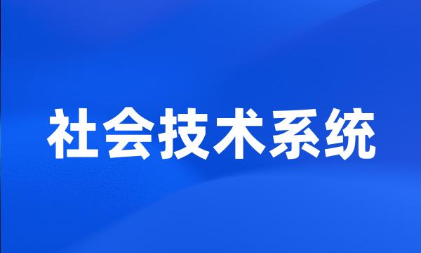 社会技术系统